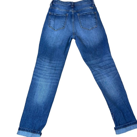 Kan Can jeans straight leg factory distressed holy 26" X 26" High rise FLAWED - Picture 5 of 10